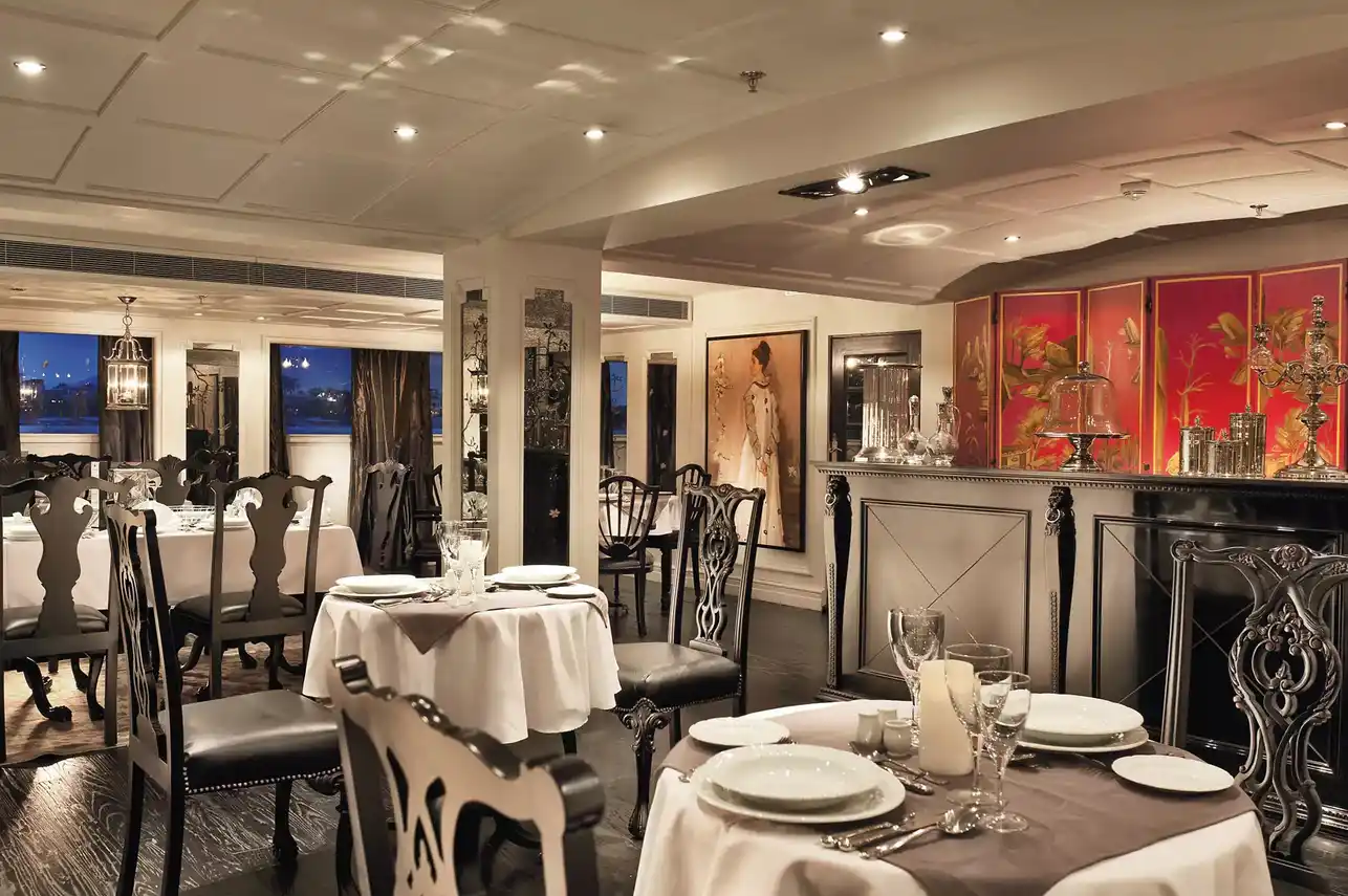 Restaurant aboard the M.S. Mayfair Nile Cruise Nile cruise